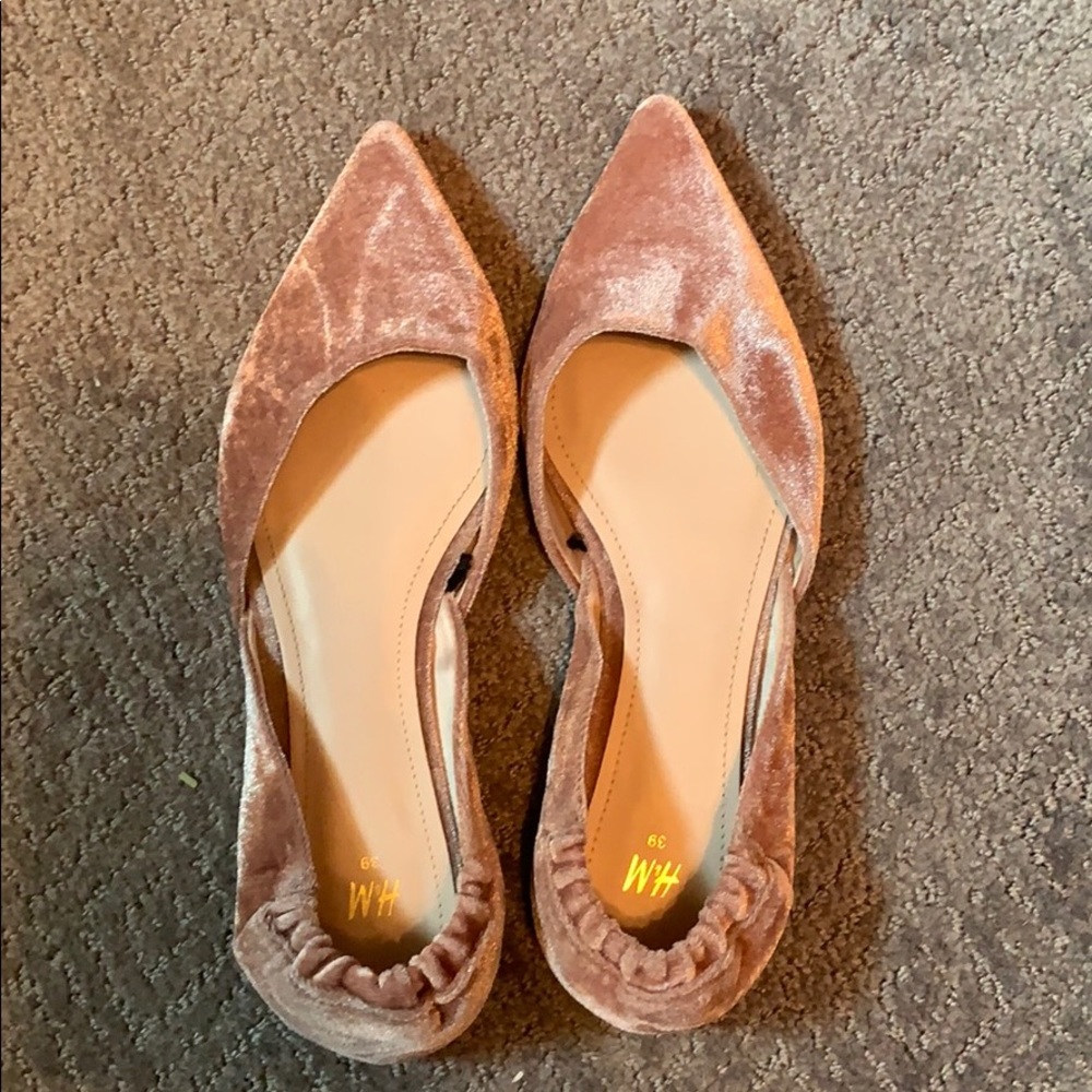 Blush Velvet Flats
